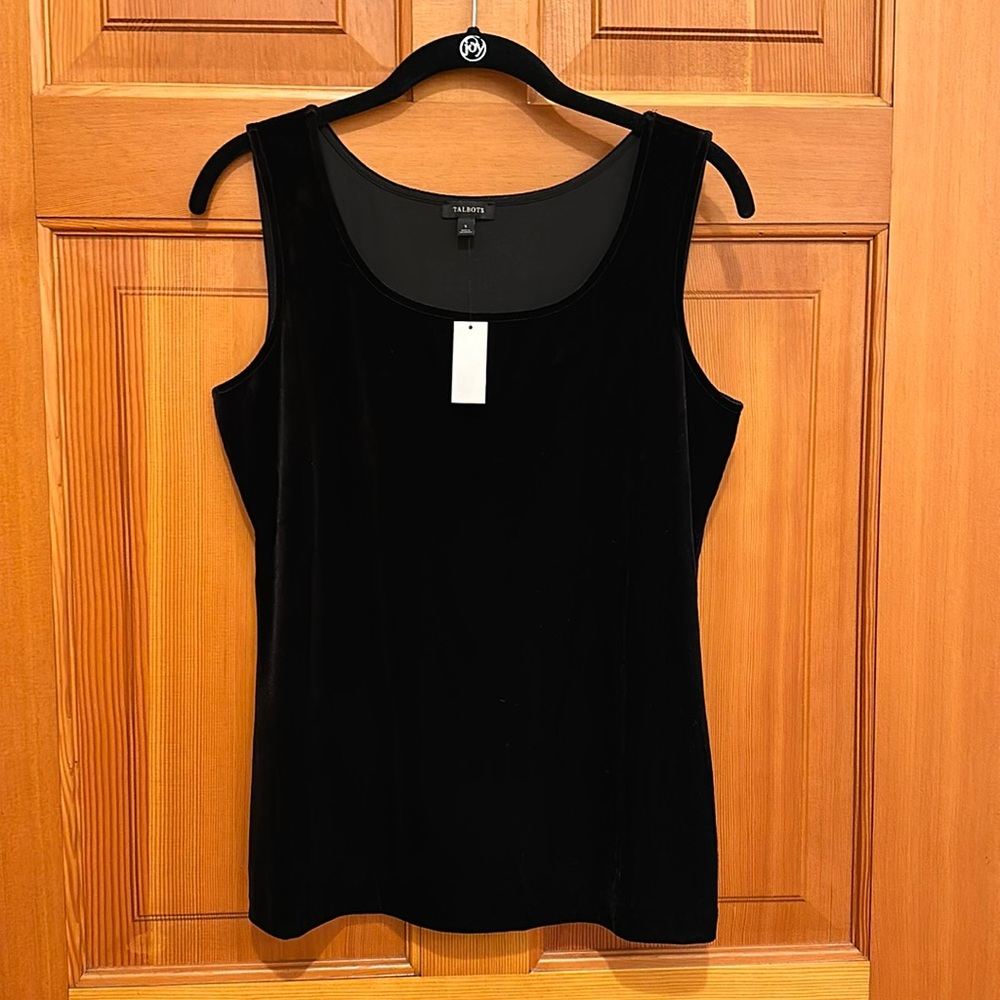 Black Velour tank top - NWT